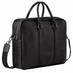 Longchamp Le Foulonné M Briefcase Black - Leather -Longchamp L2123021047 2
