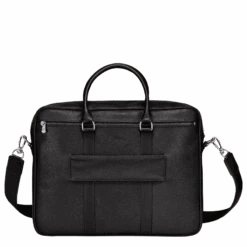 Longchamp Le Foulonné M Briefcase Black - Leather -Longchamp L2123021047 3