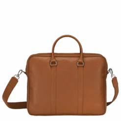 Longchamp Le Foulonné M Briefcase Caramel - Leather