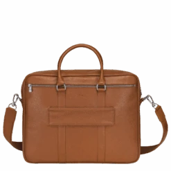 Longchamp Le Foulonné M Briefcase Caramel - Leather -Longchamp L2123021F72 3