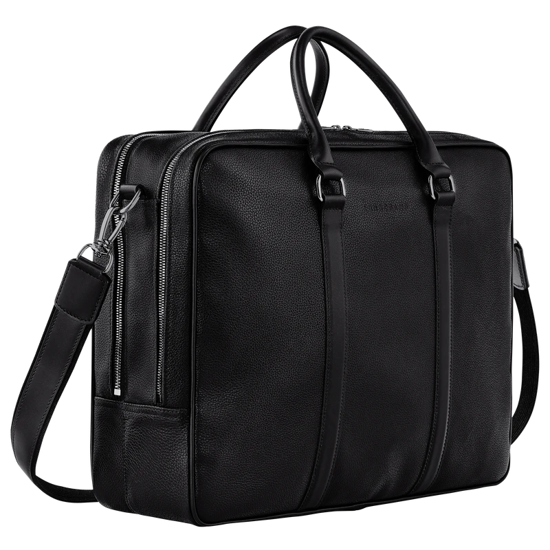 Longchamp Le Foulonné L Briefcase Black - Leather 5 Longchamp Le Foulonné L Briefcase Black - Leather - Image 3