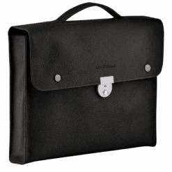 Longchamp Le Foulonné S Briefcase Black - Leather -Longchamp L2154021047 2
