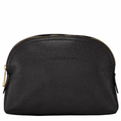 Longchamp Le Foulonné Pouch Black - Leather