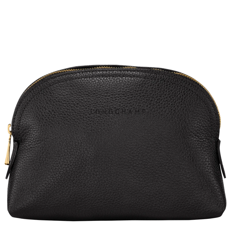 Longchamp Le Foulonné Pouch Black - Leather 3 Longchamp Le Foulonné Pouch Black - Leather