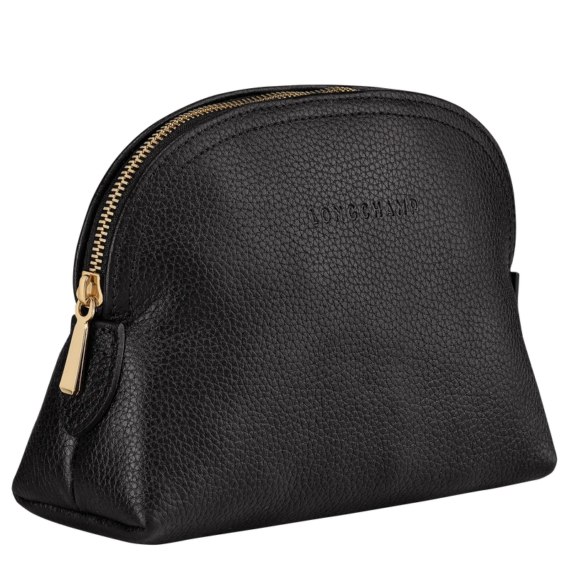 Longchamp Le Foulonné Pouch Black - Leather 4 Longchamp Le Foulonné Pouch Black - Leather - Image 2