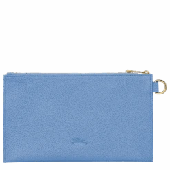 Longchamp Le Foulonné Pouch Cloud Blue - Leather -Longchamp L2541021529 3
