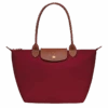 Longchamp Le Pliage Original M Tote Bag Red - Recycled Canvas