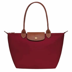 Longchamp Le Pliage Original M Tote Bag Red - Recycled Canvas