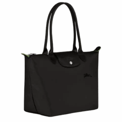 Longchamp Le Pliage Green M Tote Bag Black - Recycled Canvas -Longchamp L2605919001 2