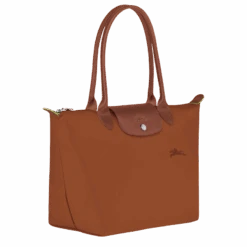 Longchamp Le Pliage Green M Tote Bag Cognac - Recycled Canvas -Longchamp L2605919504 2