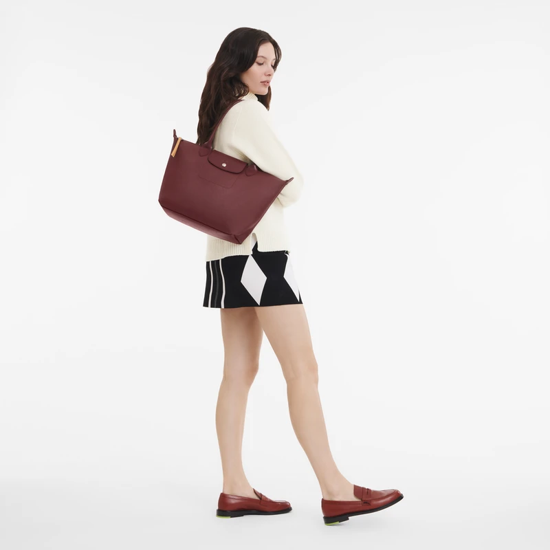 Longchamp Le Pliage City M Tote Bag Plum - Canvas 4 Longchamp Le Pliage City M Tote Bag Plum - Canvas - Image 2