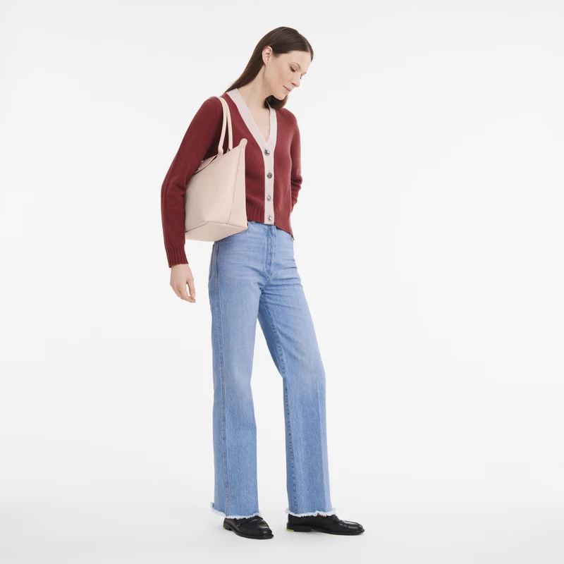 Longchamp Le Pliage City M Tote Bag Nude - Canvas 4 Longchamp Le Pliage City M Tote Bag Nude - Canvas - Image 2