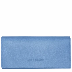 Longchamp Le Foulonné Continental Wallet Cloud Blue - Leather