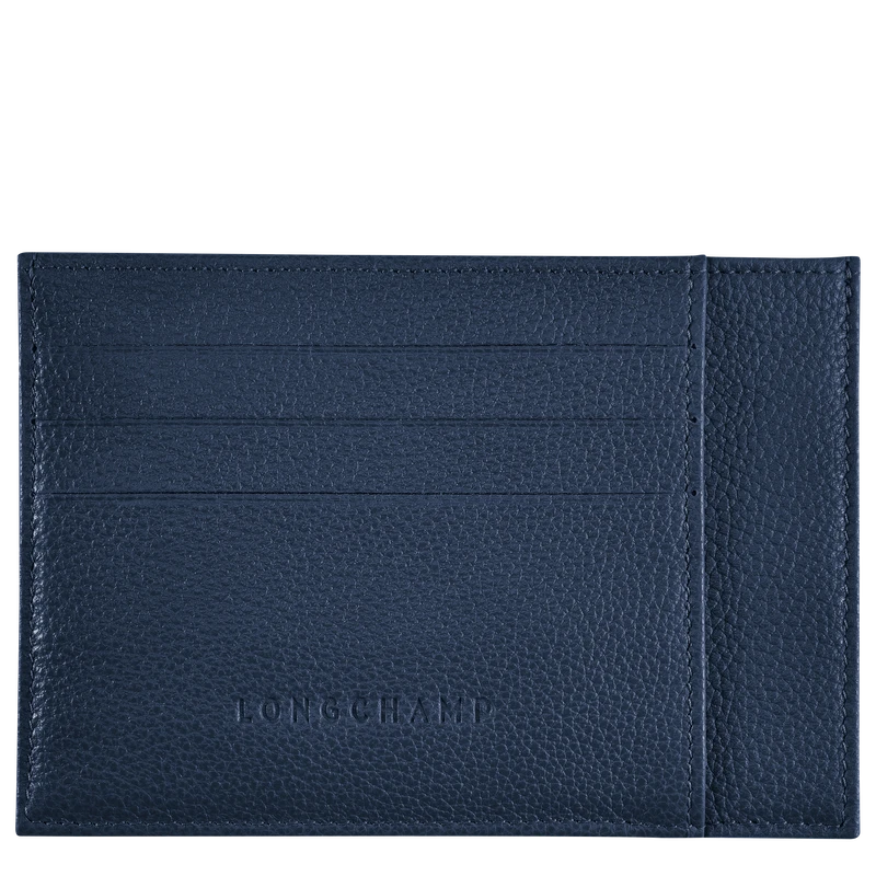 Longchamp Le Foulonné Card Holder Navy - Leather 3 Longchamp Le Foulonné Card Holder Navy - Leather