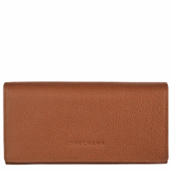 Longchamp Le Foulonné Continental Wallet Caramel - Leather