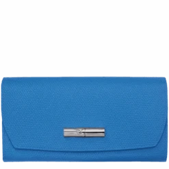 Longchamp Roseau Continental Wallet Cobalt - Leather