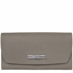 Longchamp Roseau Continental Wallet Turtledove - Leather