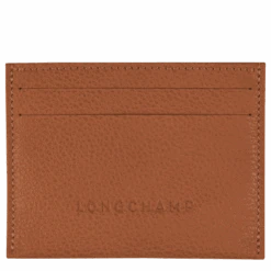Longchamp Le Foulonné Cardholder Caramel - Leather
