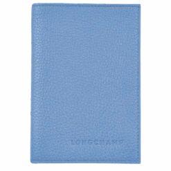 Longchamp Le Foulonné Passport Cover Cloud Blue - Leather