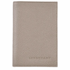 Longchamp Le Foulonné Passport Cover Turtledove - Leather