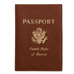 Longchamp Le Foulonné Passport Cover Caramel - Leather