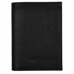 Longchamp Le Foulonné Card Holder Black - Leather