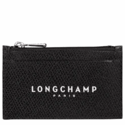 Longchamp Roseau Essential Coin Purse Black - Leather
