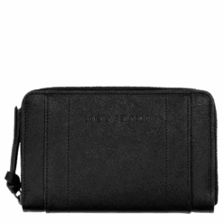 Longchamp 3D Wallet Black - Leather