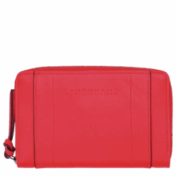 Longchamp 3D Wallet Red - Leather