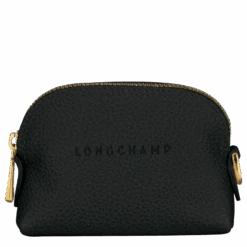 Longchamp Le Foulonné Coin Purse Black - Leather