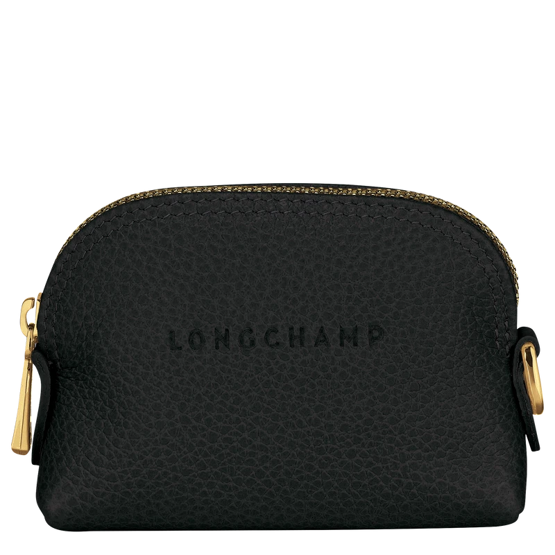 Longchamp Le Foulonné Coin Purse Black - Leather 3 Longchamp Le Foulonné Coin Purse Black - Leather