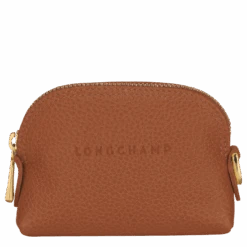 Longchamp Le Foulonné Coin Purse Caramel - Leather