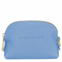 Longchamp Le Foulonné Coin Purse Cloud Blue - Leather