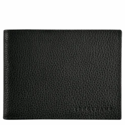Longchamp Le Foulonné Wallet Black - Leather