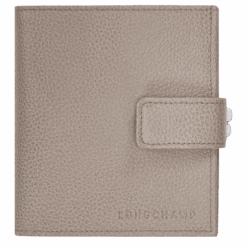 Longchamp Le Foulonné Compact Wallet Turtledove - Leather