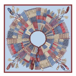 Longchamp Collier Massaï Silk Scarf 90 Mahogany - Silk