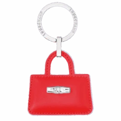 Longchamp Roseau Key Rings Red - Leather